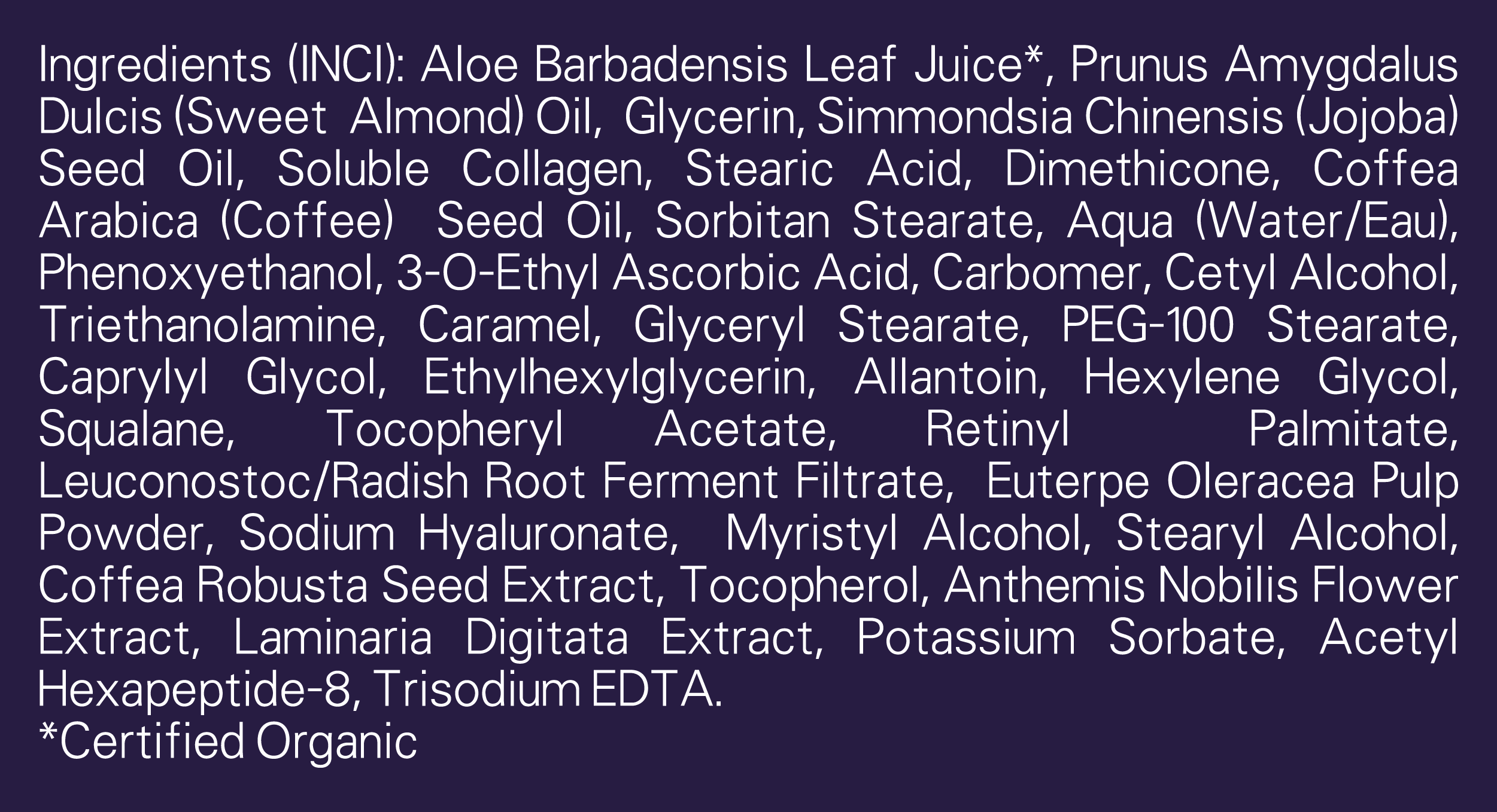 Supplement Label