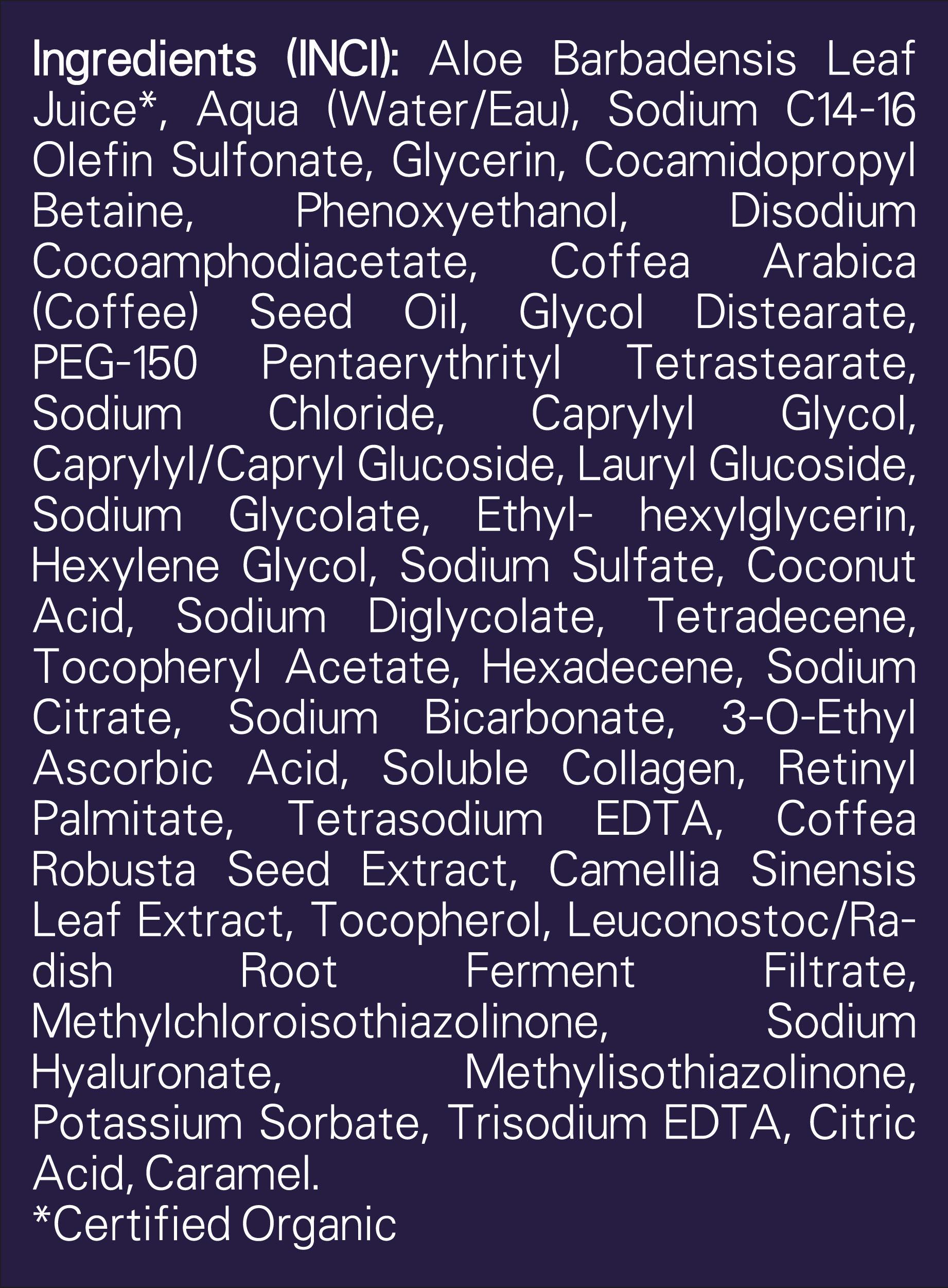 Supplement Label